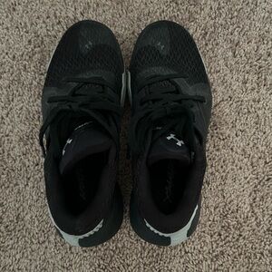 Women/Men Under Armour Spawn 2 Black and Gray Athletic Basketball Shoes